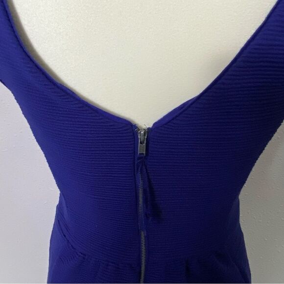 Anthroplogie Maeve Blue Ottoman Sleeveless Ruffle Sheath Dress Womens Size Small - Picture 4 of 16